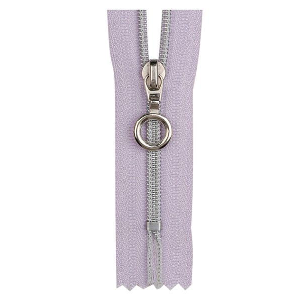 Nylon Coil Zipper — Closed-End · Silver-Teeth