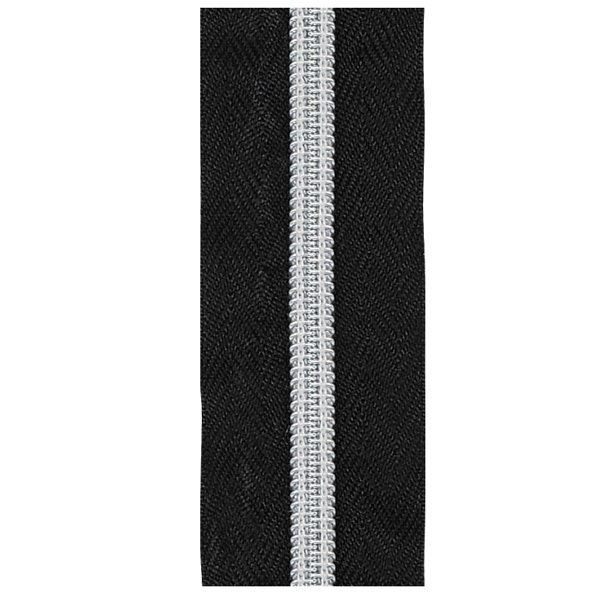 Nylon Coil Zipper — Silver-Teeth · Long-Chain – Nylon Zippers supplied by Liberty Port from Ningbo, China