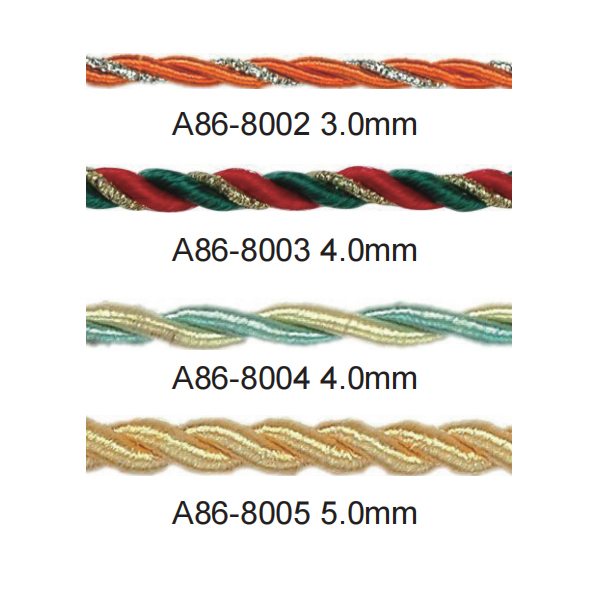 Decorative Cord A86-8002 – Rope supplied by Liberty Port from Ningbo, China