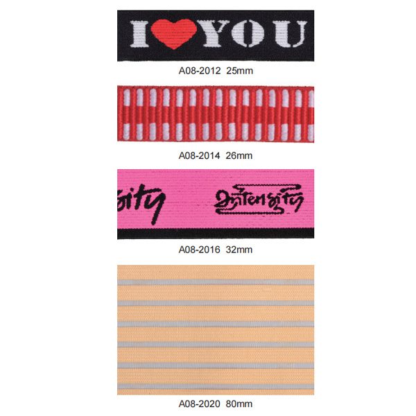 Jacquard Elastic Tape A08-2012 – Ribbon & Tape supplied by Liberty Port from Ningbo, China