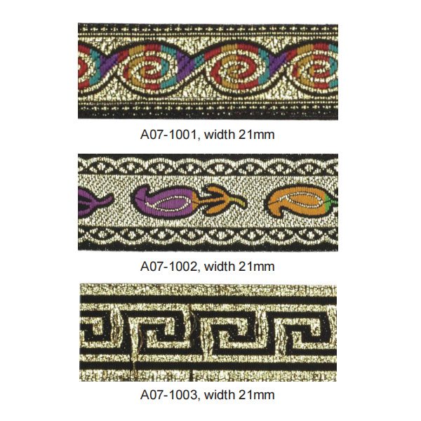 Jacquard Woven Tape A07-1001 – Ribbon & Tape supplied by Liberty Port from Ningbo, China