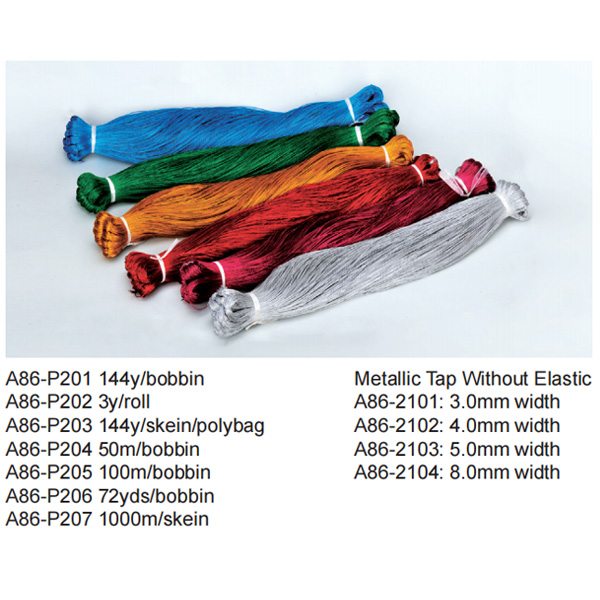 Metallic Tap Without Elastic – Rope supplied by Liberty Port from Ningbo, China
