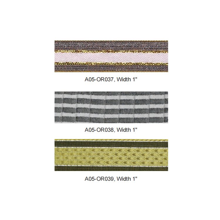 Organza Ribbon With Metallic Yarn A05-OR037 – Ribbon & Tape supplied by Liberty Port from Ningbo, China