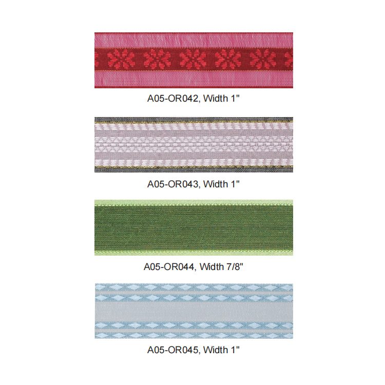 Organza Ribbon With Metallic Yarn A05-OR042 – Ribbon & Tape supplied by Liberty Port from Ningbo, China