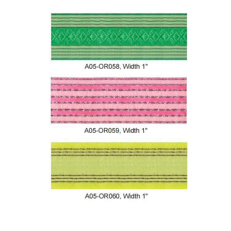 Organza Ribbon With Metallic Yarn A05-OR058 – Ribbon & Tape supplied by Liberty Port from Ningbo, China