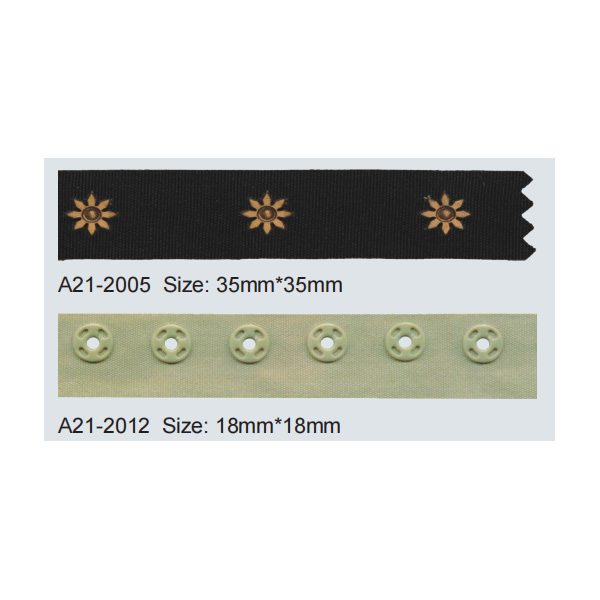 Plastic Snap Button with tape A21-2005 – Button supplied by Liberty Port from Ningbo, China