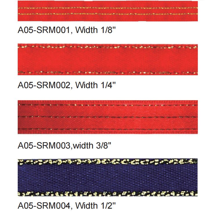 Satin Ribbon With Metallic Yarn – Ribbon & Tape supplied by Liberty Port from Ningbo, China
